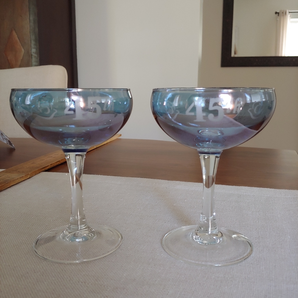 45th Anniversary Champagne Glasses